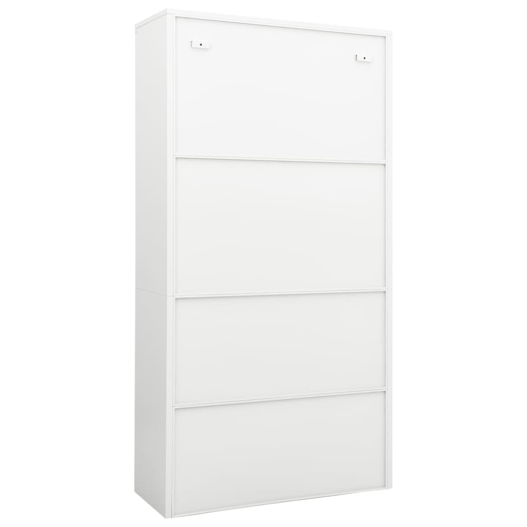 vidaXL Büroschrank Weiß 90x40x180 cm Stahl