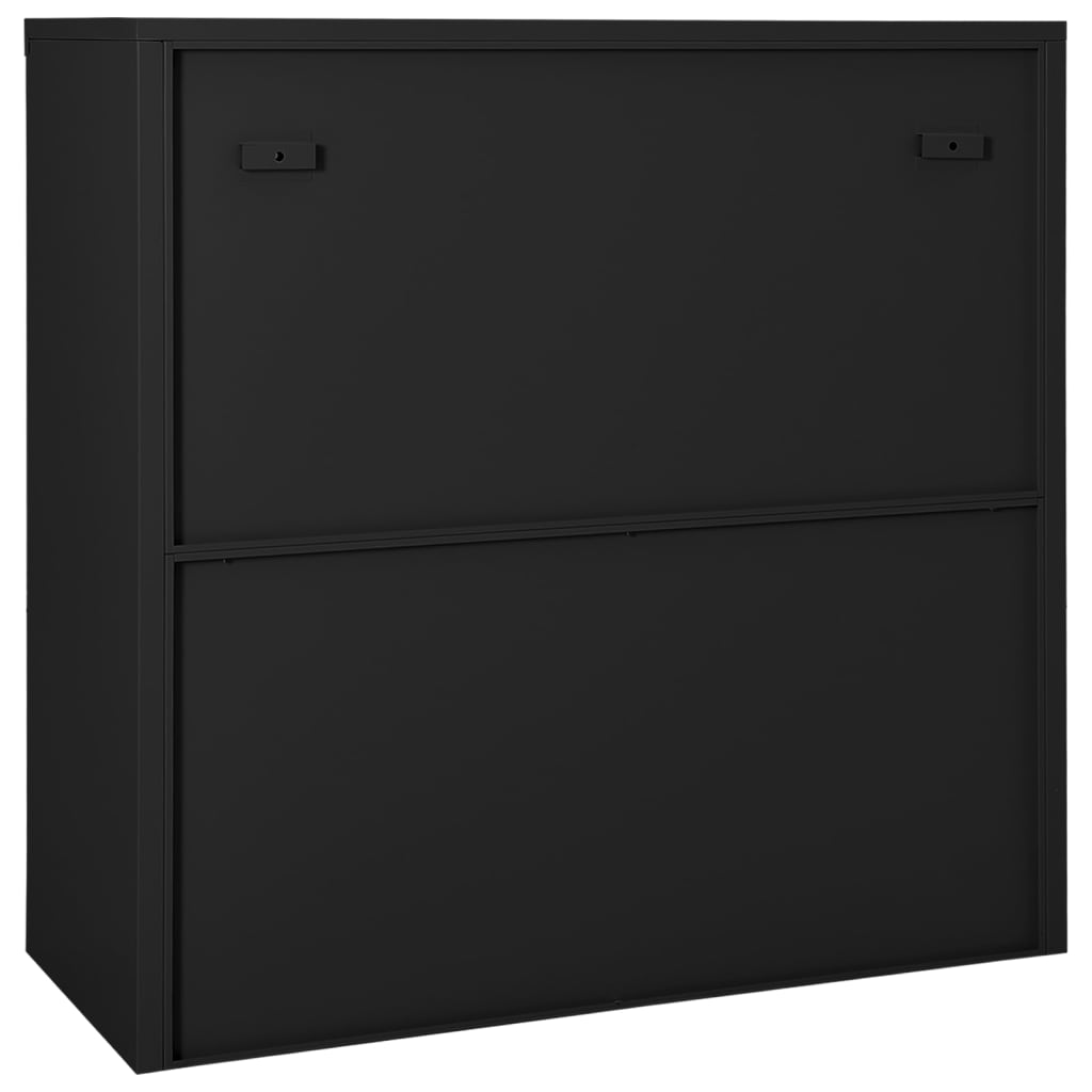 vidaXL Schrank mit Schiebetür Anthrazit 90x40x90 cm Stahl