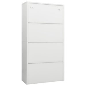 vidaXL Schließfachschrank Weiß 90x40x180 cm Stahl