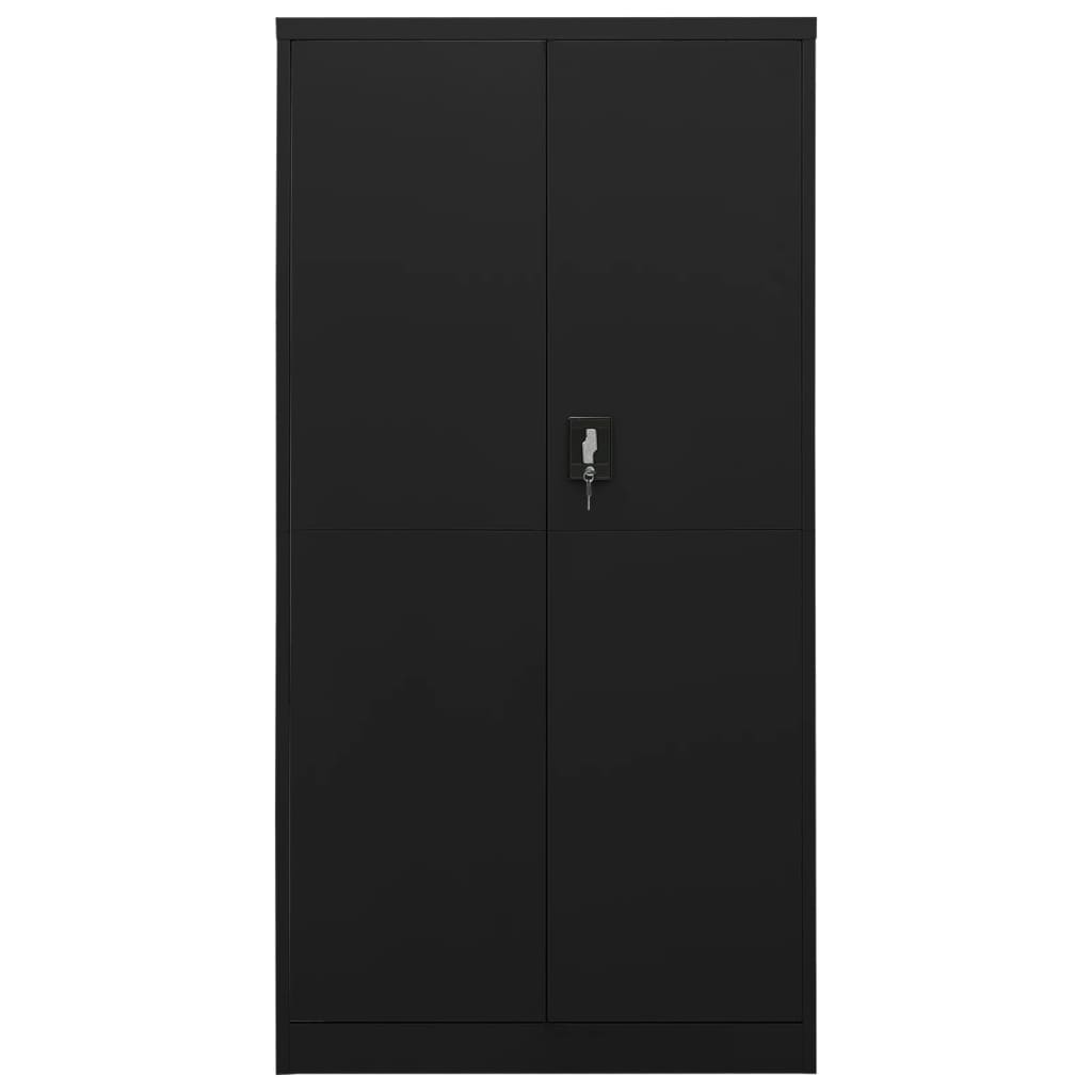 vidaXL Schließfachschrank Schwarz 90x40x180 cm Stahl