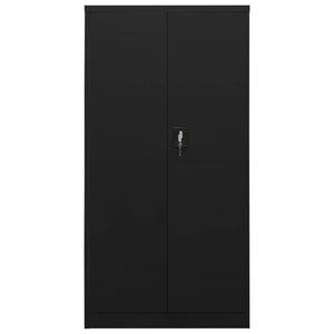 vidaXL Schließfachschrank Schwarz 90x40x180 cm Stahl