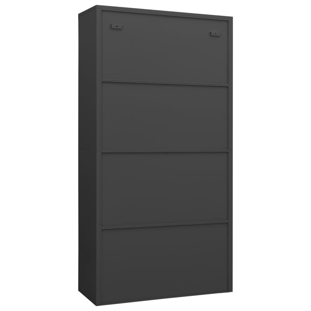 vidaXL Schließfachschrank Anthrazit 90x40x180 cm Stahl