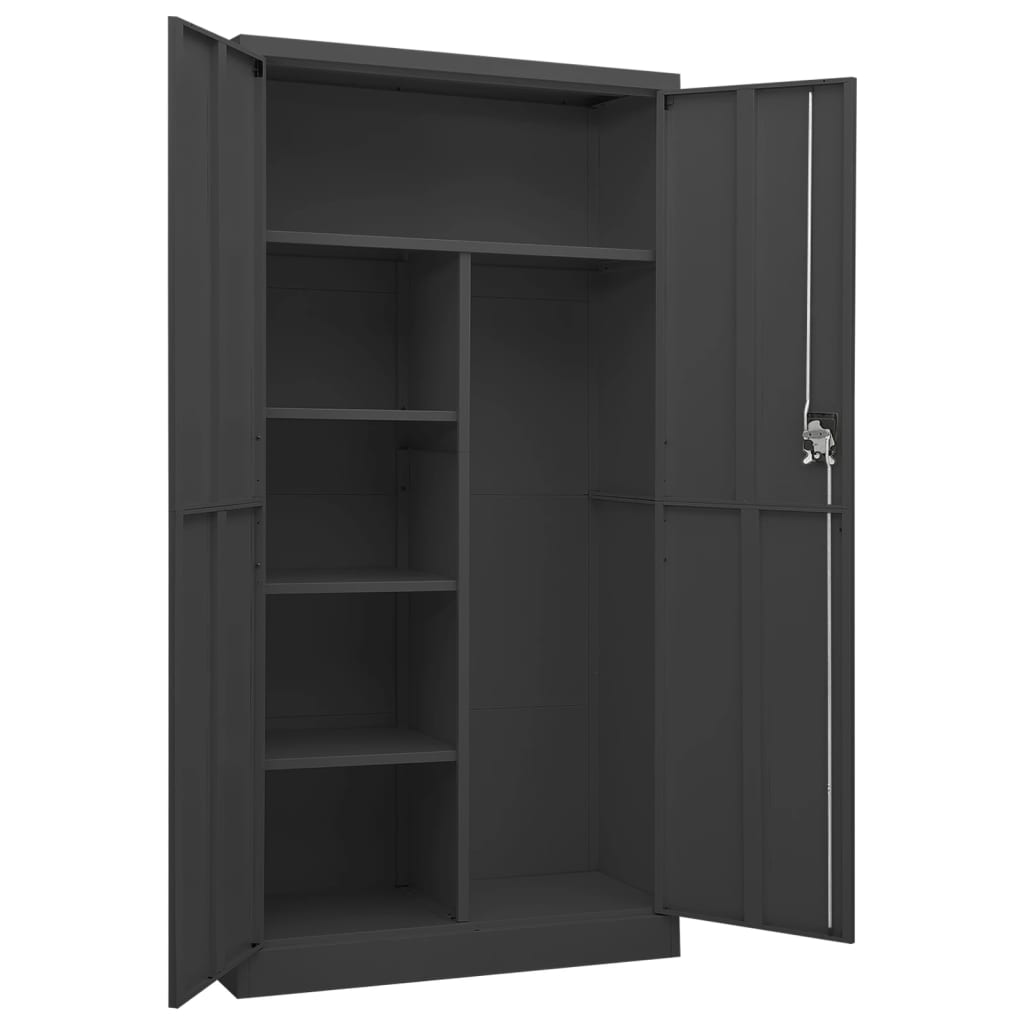 vidaXL Schließfachschrank Anthrazit 90x40x180 cm Stahl