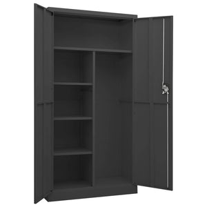 vidaXL Schließfachschrank Anthrazit 90x40x180 cm Stahl