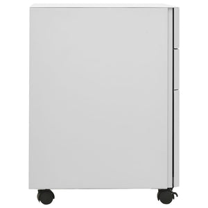 vidaXL Aktenschrank mit Rollen Hellgrau 30x45x59 cm Stahl