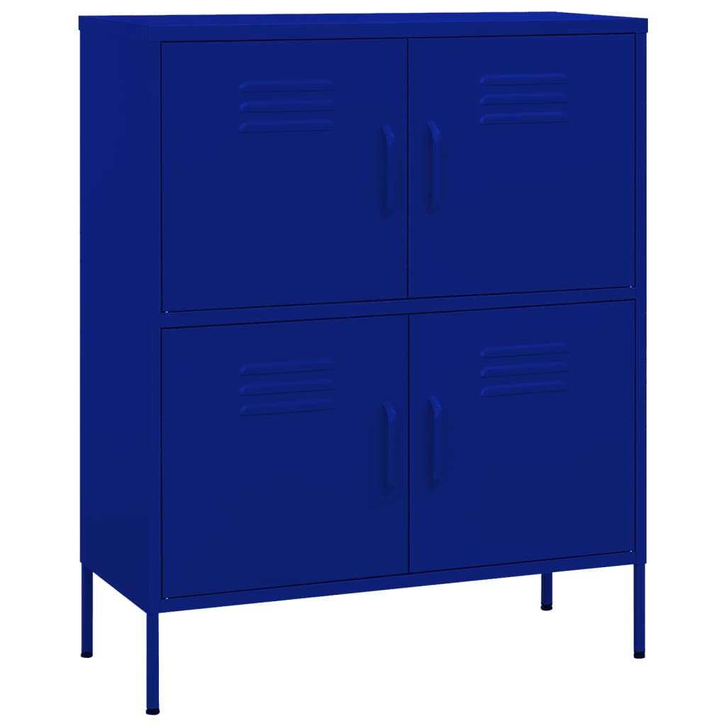 vidaXL Lagerschrank Marineblau 80x35x101,5 cm Stahl