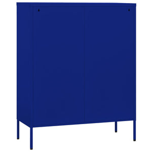 vidaXL Lagerschrank Marineblau 80x35x101,5 cm Stahl