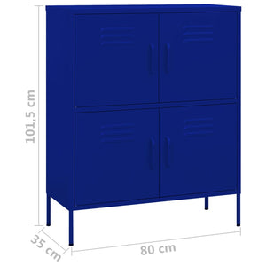 vidaXL Lagerschrank Marineblau 80x35x101,5 cm Stahl