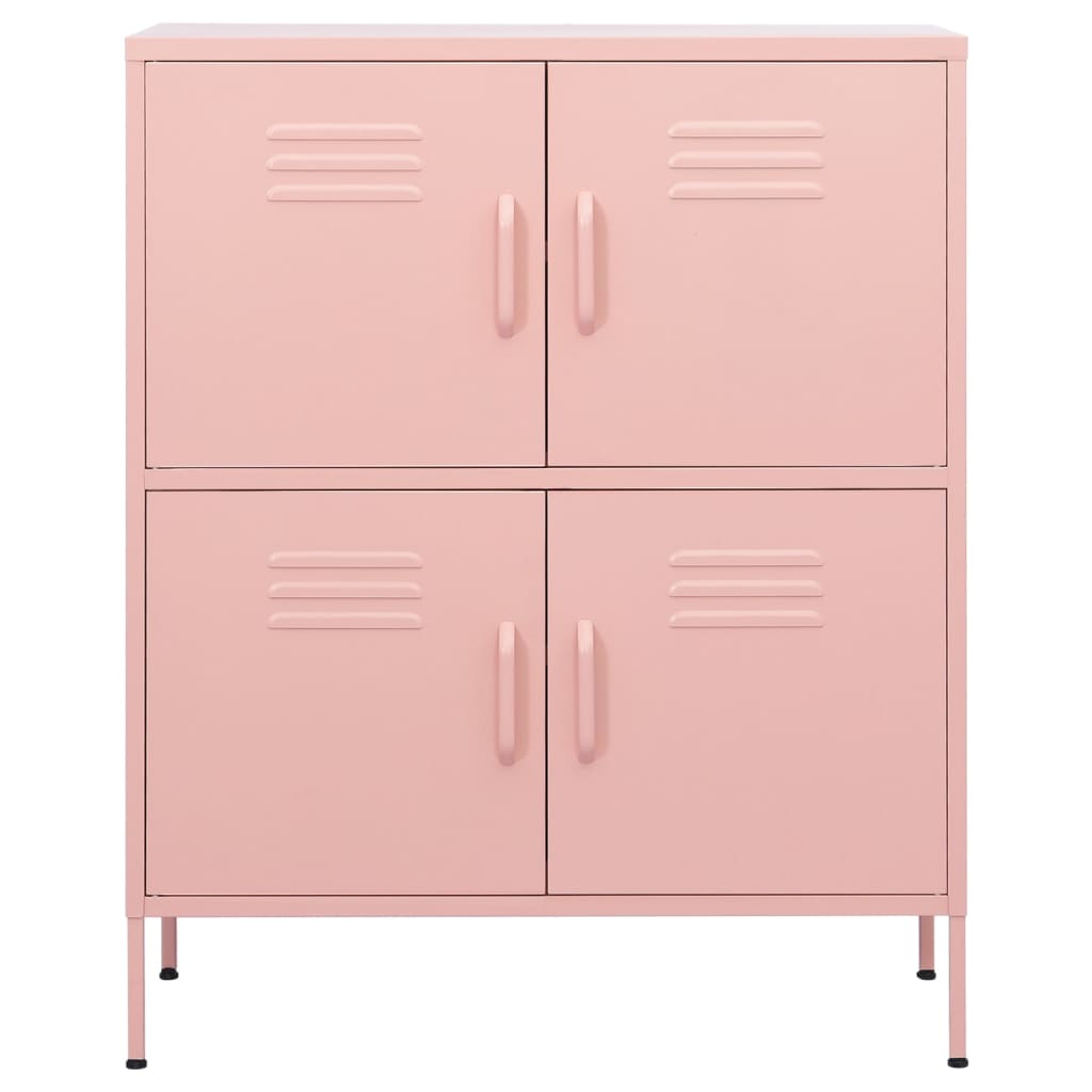 vidaXL Lagerschrank Rosa 80x35x101,5 cm Stahl