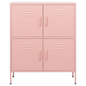 vidaXL Lagerschrank Rosa 80x35x101,5 cm Stahl