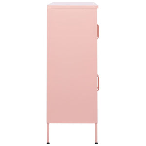 vidaXL Lagerschrank Rosa 80x35x101,5 cm Stahl