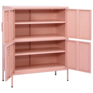 vidaXL Lagerschrank Rosa 80x35x101,5 cm Stahl