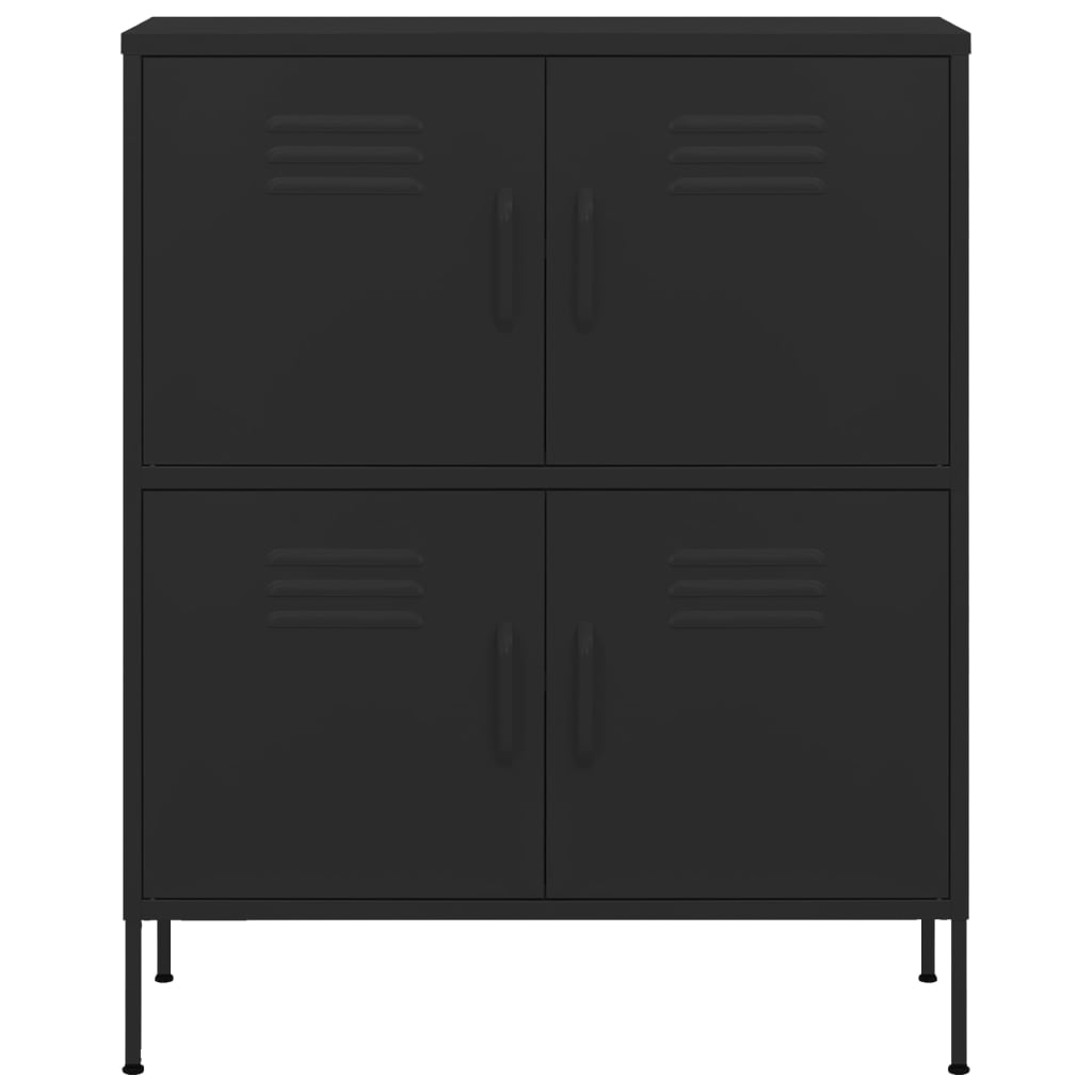 vidaXL Lagerschrank Schwarz 80x35x101,5 cm Stahl