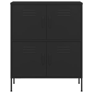 vidaXL Lagerschrank Schwarz 80x35x101,5 cm Stahl