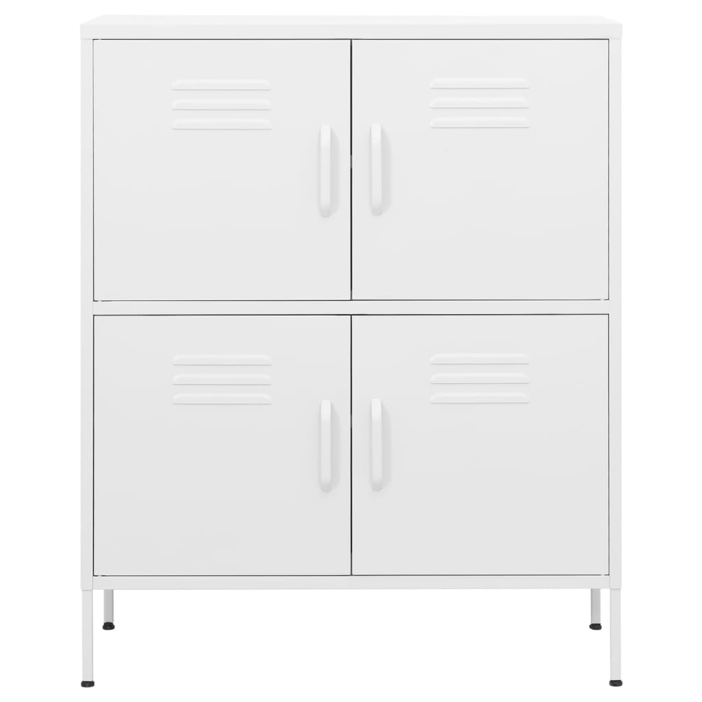 vidaXL Lagerschrank Weiß 80x35x101,5 cm Stahl