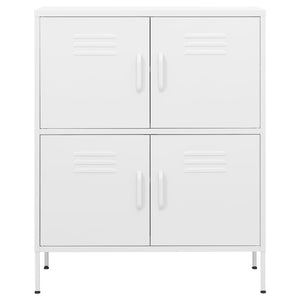 vidaXL Lagerschrank Weiß 80x35x101,5 cm Stahl