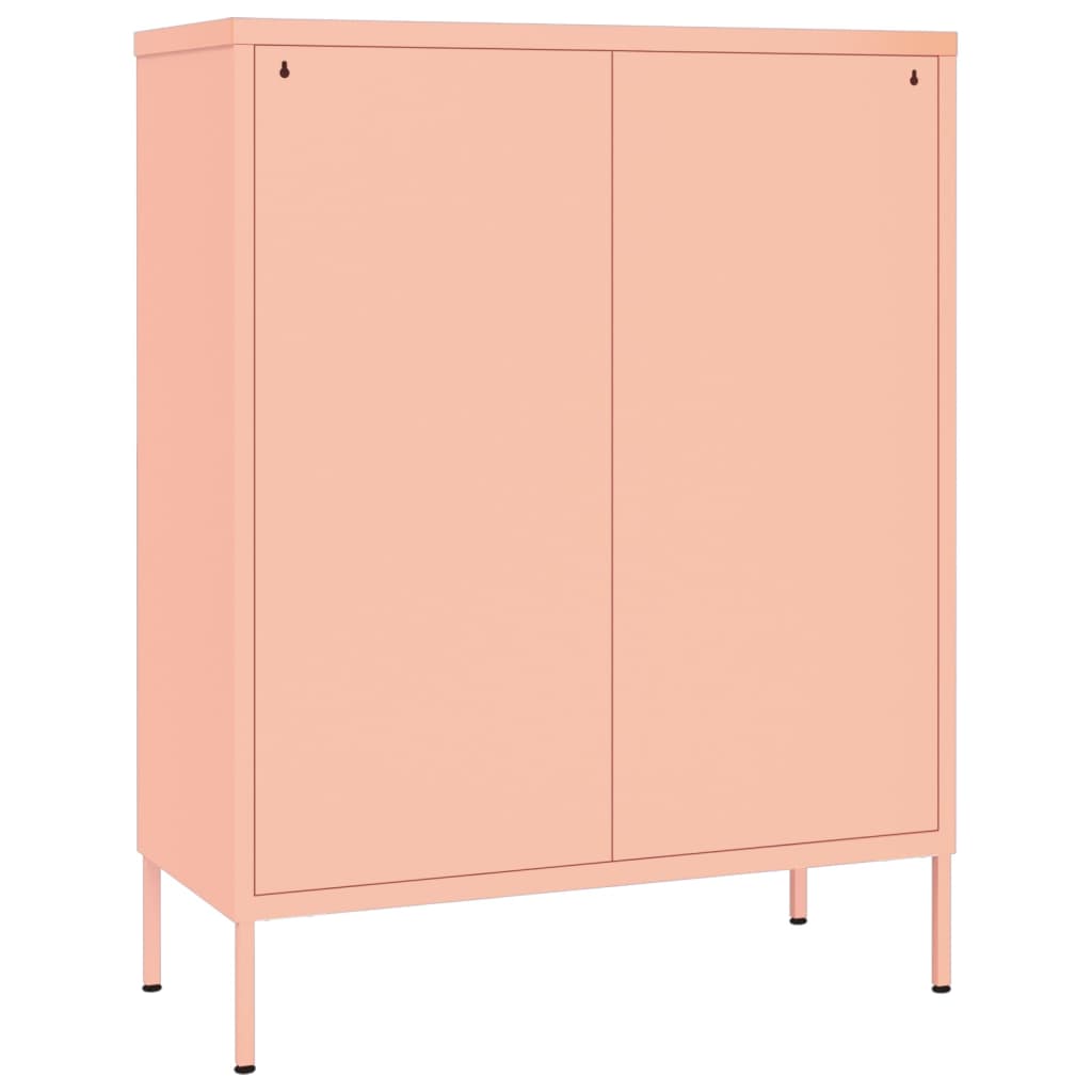 vidaXL Schubladenschrank Rosa 80x35x101,5 cm Stahl