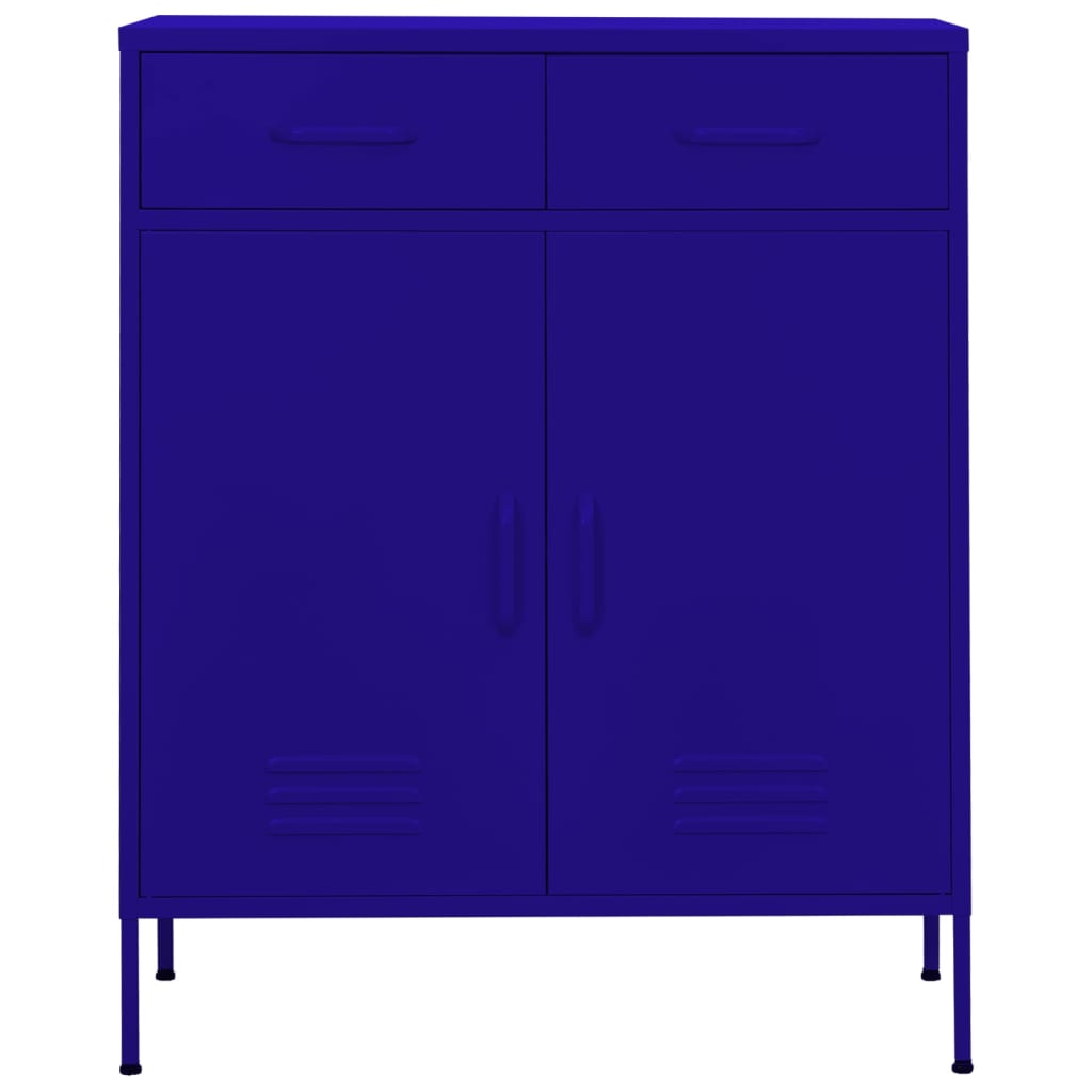 vidaXL Lagerschrank Marineblau 80x35x101,5 cm Stahl