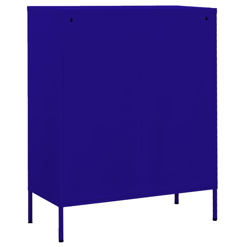 vidaXL Lagerschrank Marineblau 80x35x101,5 cm Stahl