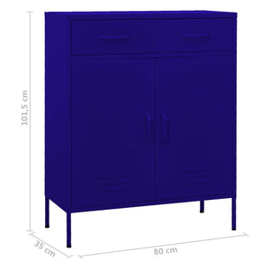 vidaXL Lagerschrank Marineblau 80x35x101,5 cm Stahl