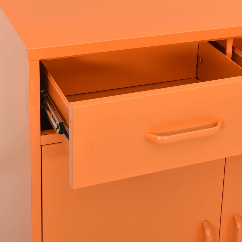 Lagerschrank Orange 80x35x101,5 cm Stahl Stilecasa