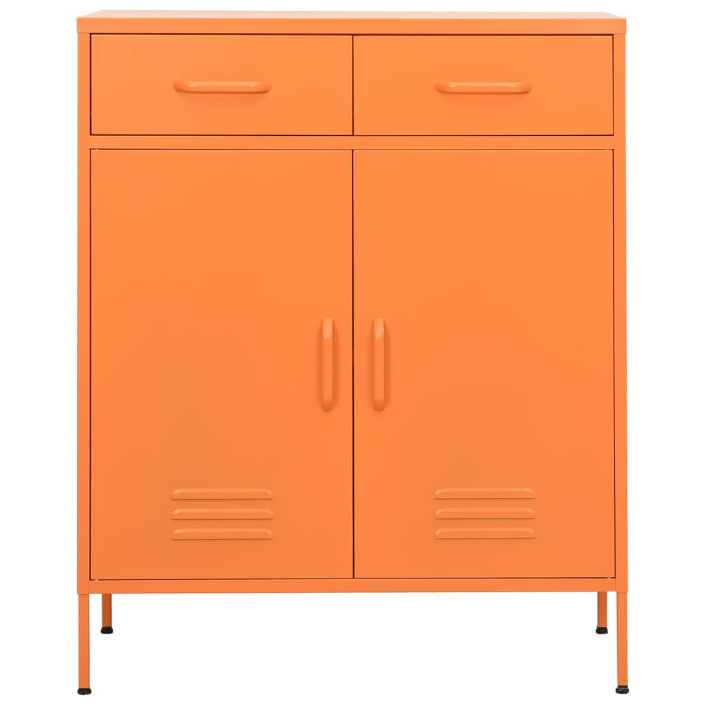 Lagerschrank Orange 80x35x101,5 cm Stahl Stilecasa