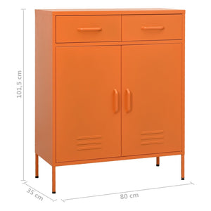 Lagerschrank Orange 80x35x101,5 cm Stahl Stilecasa