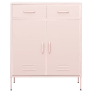 vidaXL Lagerschrank Rosa 80x35x101,5 cm Stahl