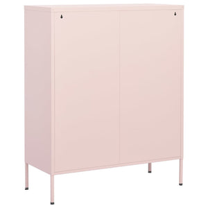 vidaXL Lagerschrank Rosa 80x35x101,5 cm Stahl