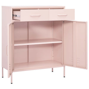 vidaXL Lagerschrank Rosa 80x35x101,5 cm Stahl