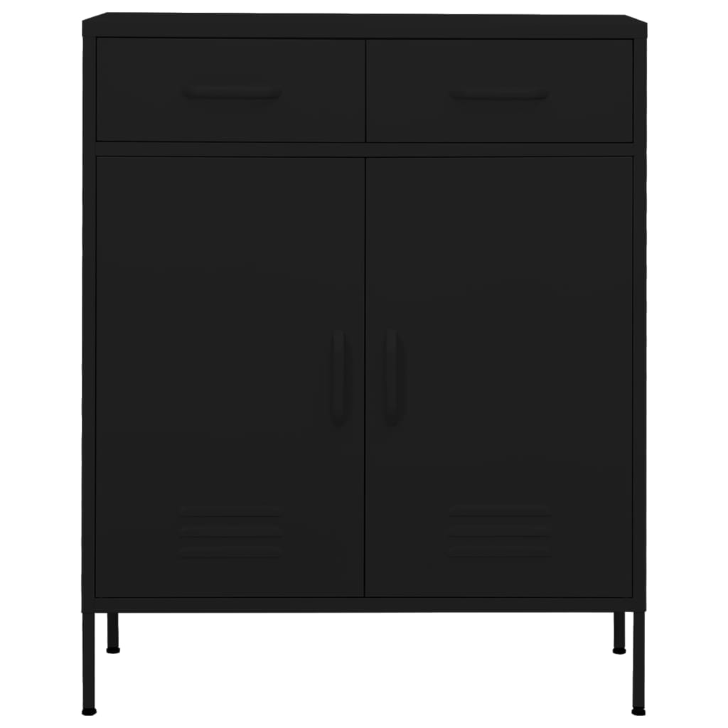 vidaXL Lagerschrank Schwarz 80x35x101,5 cm Stahl