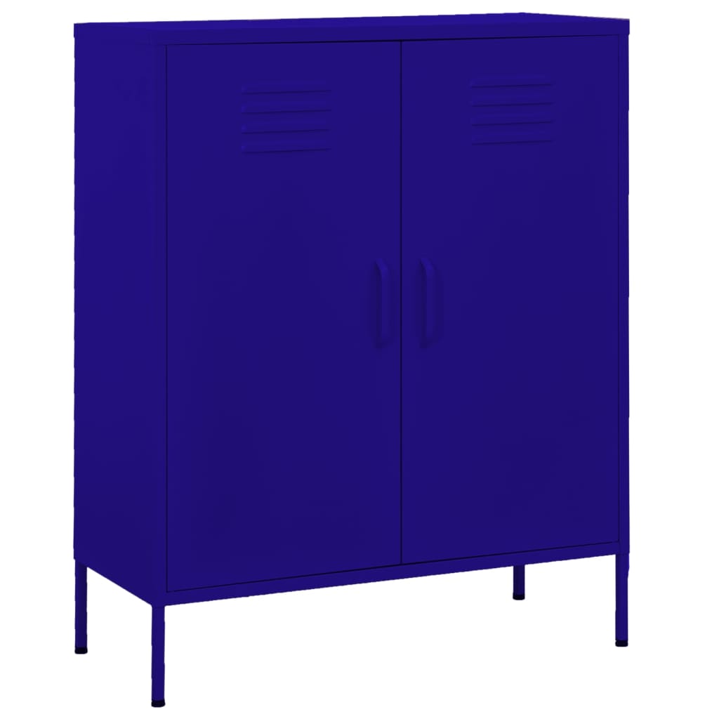 Lagerschrank Marineblau 80x35x101,5 cm Stahl Stilecasa