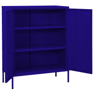 Lagerschrank Marineblau 80x35x101,5 cm Stahl Stilecasa