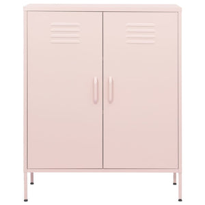 vidaXL Beistellschrank Rosa 80x35x101,5 cm Stahl