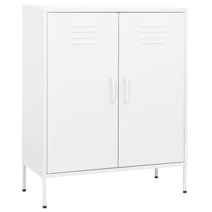 vidaXL Lagerschrank Weiß 80x35x101,5 cm Stahl