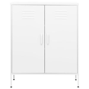 vidaXL Lagerschrank Weiß 80x35x101,5 cm Stahl