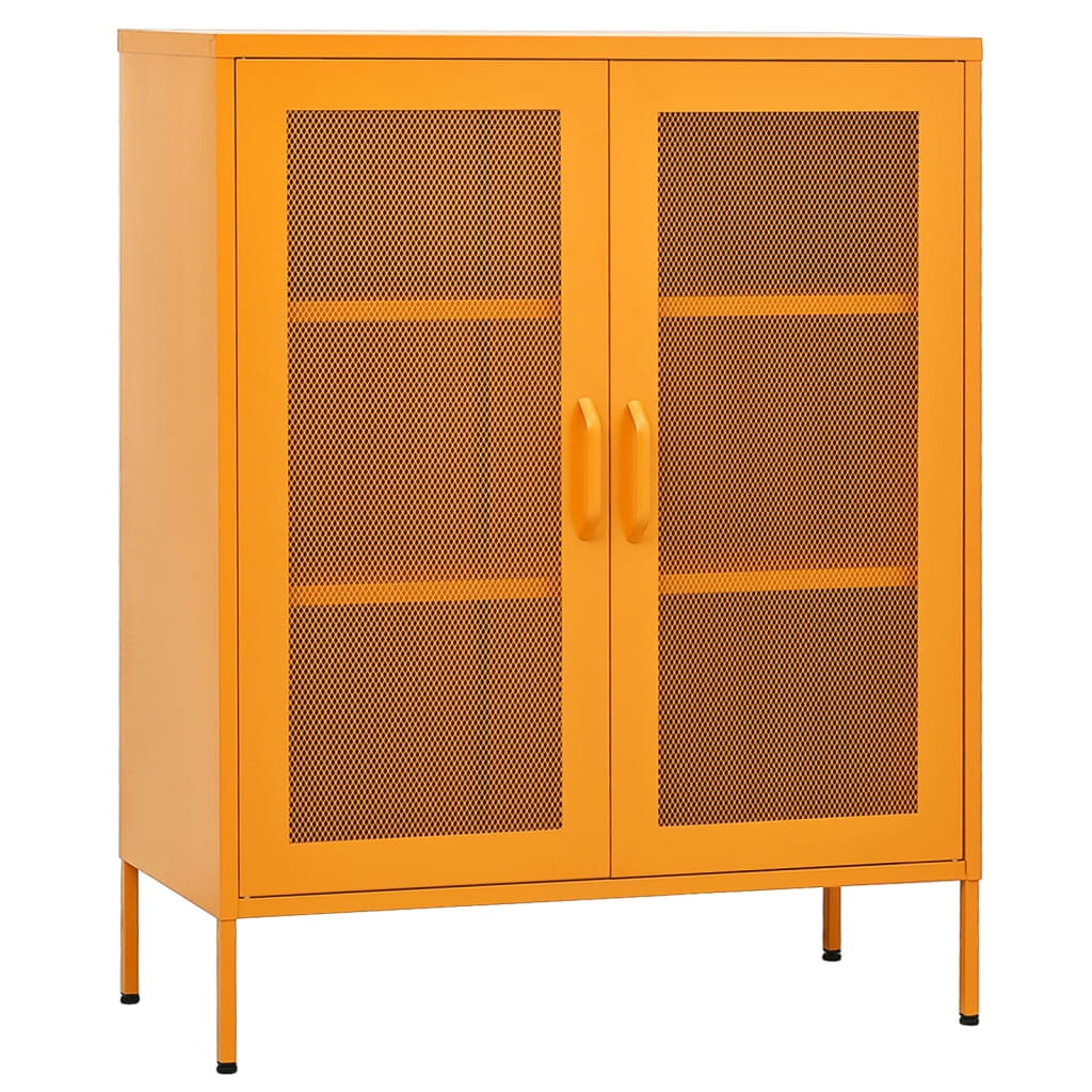 Lagerschrank Senfgelb 80x35x101,5 cm Stahl Stilecasa