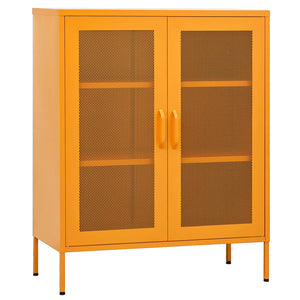 Lagerschrank Senfgelb 80x35x101,5 cm Stahl Stilecasa