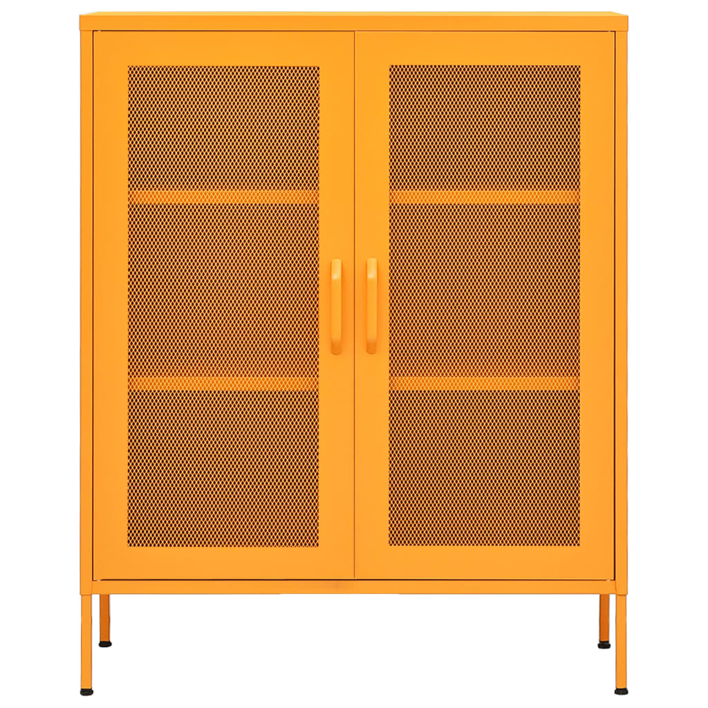 Lagerschrank Senfgelb 80x35x101,5 cm Stahl Stilecasa