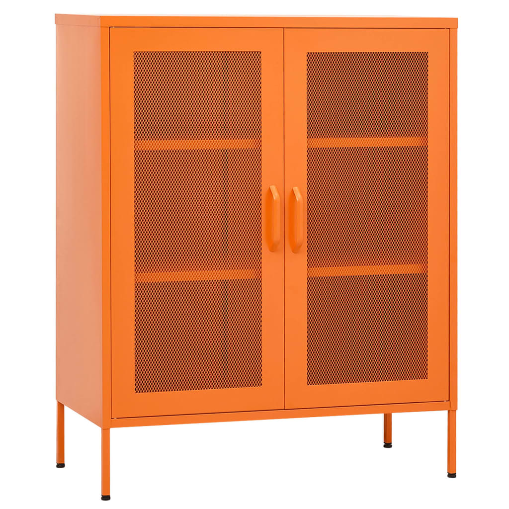 vidaXL Lagerschrank Orange 80x35x101,5 cm Stahl