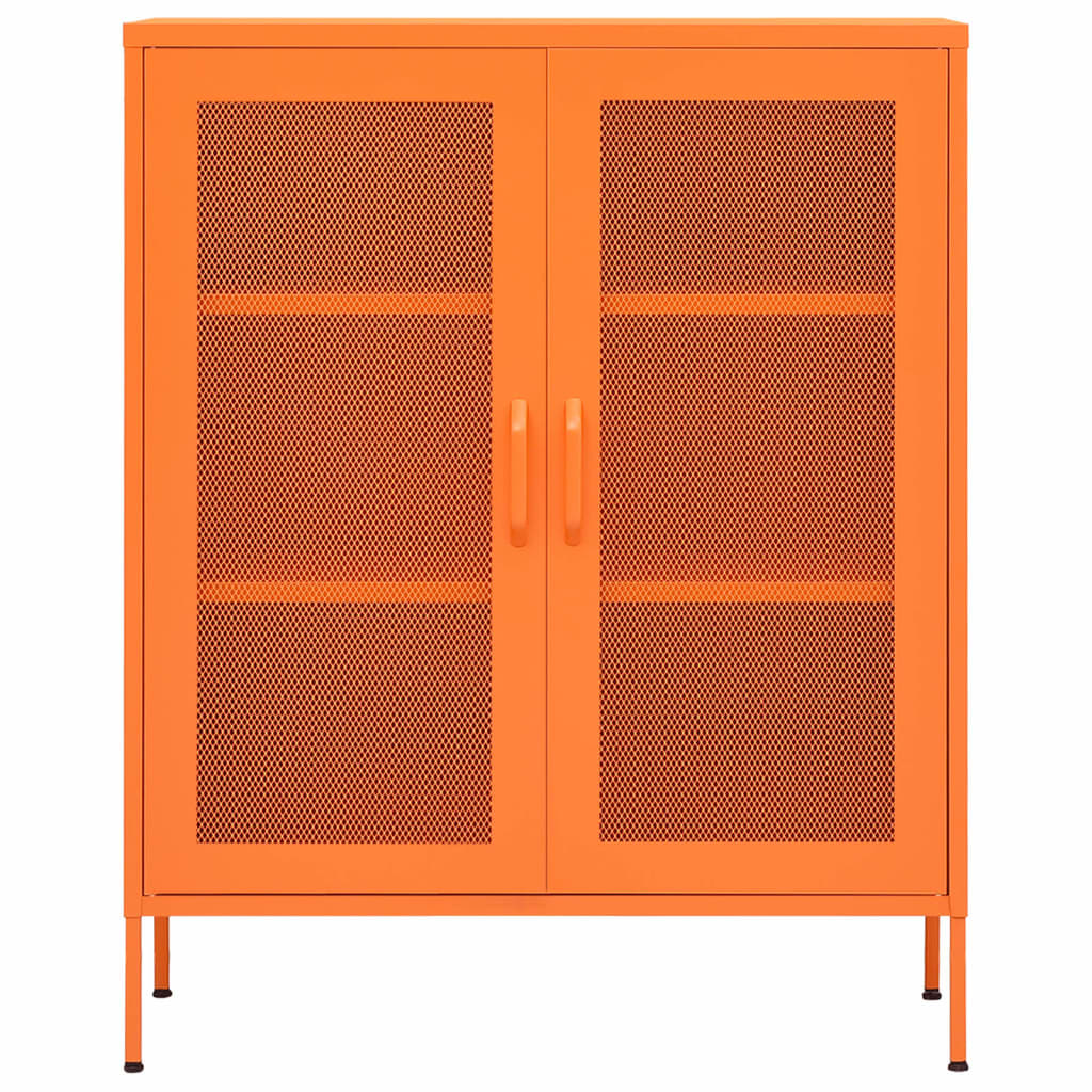 vidaXL Lagerschrank Orange 80x35x101,5 cm Stahl