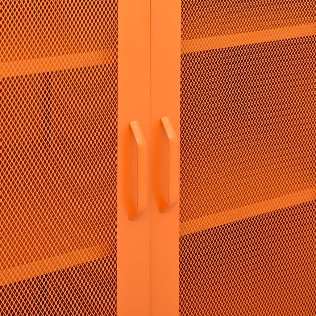 vidaXL Lagerschrank Orange 80x35x101,5 cm Stahl