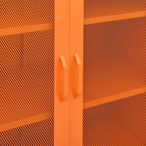 vidaXL Lagerschrank Orange 80x35x101,5 cm Stahl