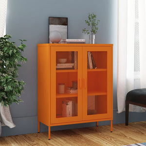 vidaXL Lagerschrank Orange 80x35x101,5 cm Stahl