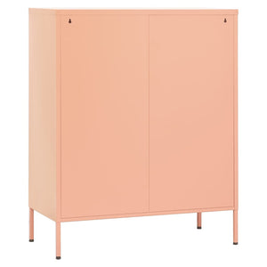 vidaXL Lagerschrank Rosa 80x35x101,5 cm Stahl