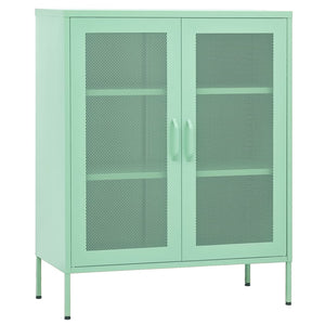 vidaXL Lagerschrank Minzgrün 80x35x101,5 cm Stahl