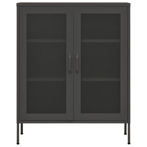 vidaXL Lagerschrank Anthrazit 80x35x101,5 cm Stahl