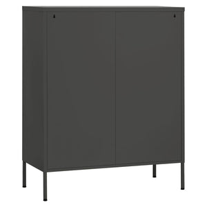 vidaXL Lagerschrank Anthrazit 80x35x101,5 cm Stahl