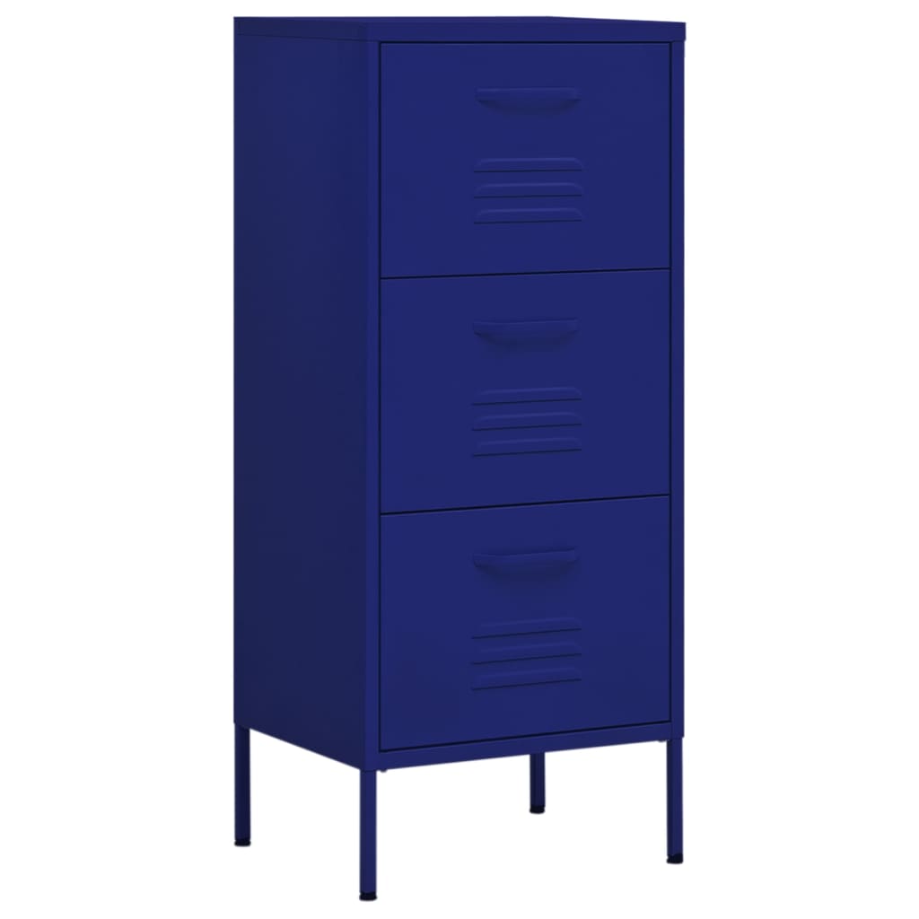 vidaXL Lagerschrank Marineblau 42,5x35x101,5 cm Stahl