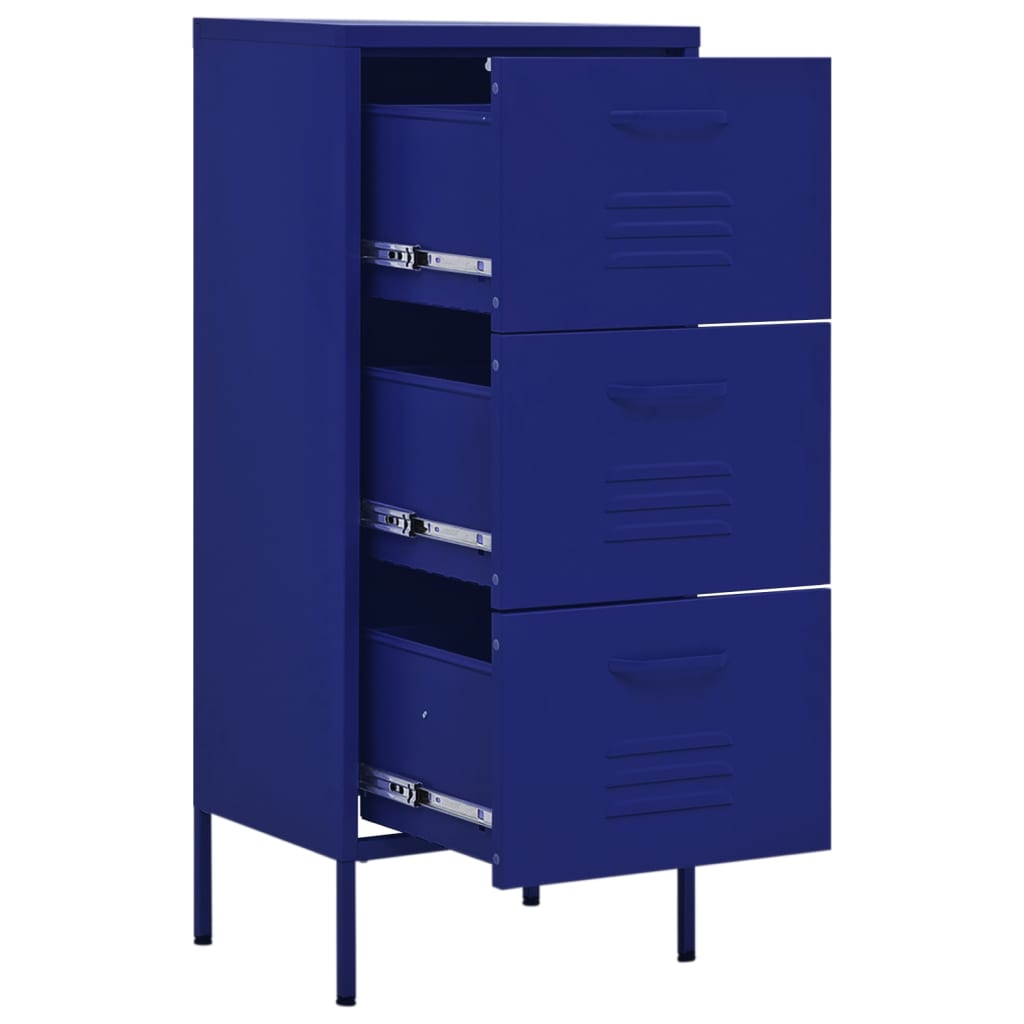 vidaXL Lagerschrank Marineblau 42,5x35x101,5 cm Stahl